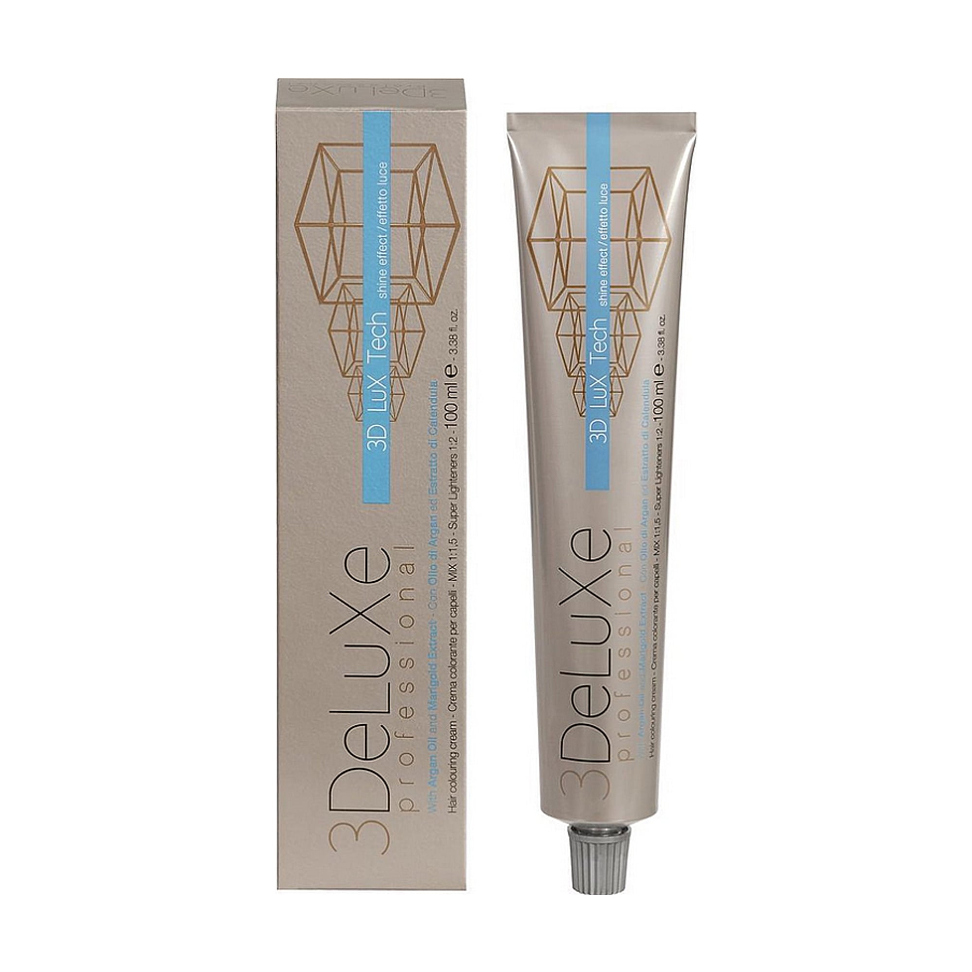 Крем-фарба для волосся 3DeLuXe Tech Hair Colouring Cream 9.5 Дуже світлий махагоновий блондин, 100 мл